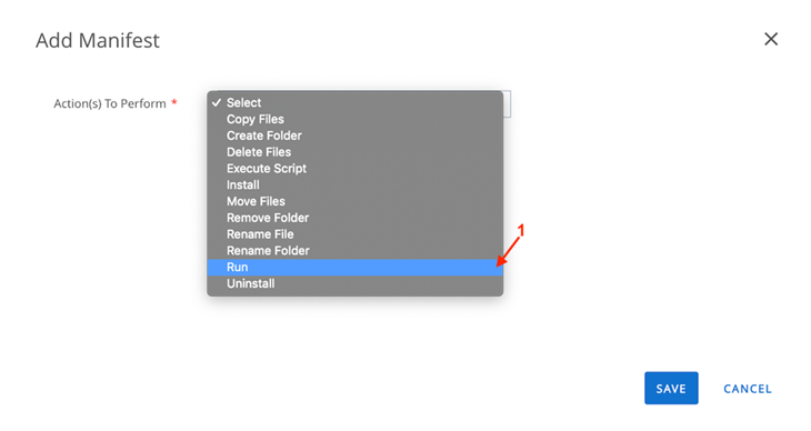 mClick run tab