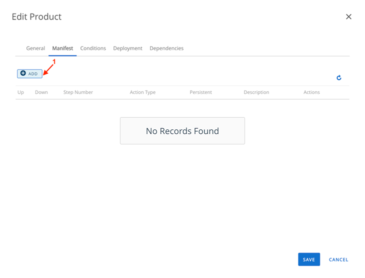 Add manifest button